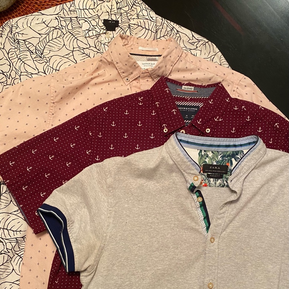 Four beautiful buttoned shirts